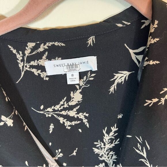 ✨ Sweet Baby Jamie Collared Button Up Dress Black 8 - Picture 5 of 15